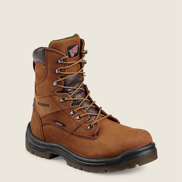 Red Wing Work Boots King Toe® - 8-Inch Waterproof Soft Toe - Brune - Herre 4892-EJTUD